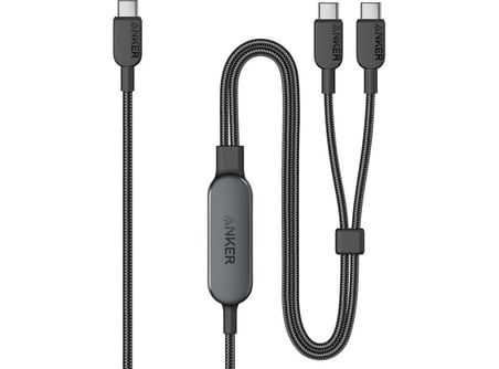  Anker 2’si 1 Arada USB-C'den USB-C’ye Örgülü Kablo (1.2m, 140W) - A8895 (Anker Türkiye Garantili)
