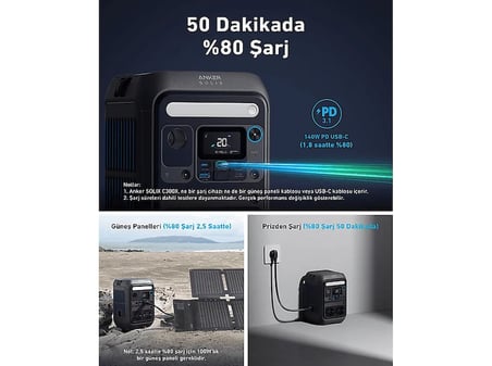 ANKER Solix C300X AC 288 Wh 300W (600W SurgePad) Taşınabilir Güç Kaynağı