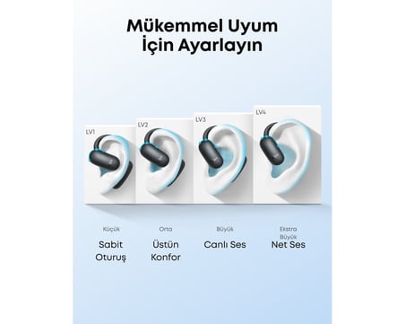  Anker Soundcore Aerofit 2 Bluetooth Kulaklık, Açık Kulak Teknolojisi, Siyah - A3874