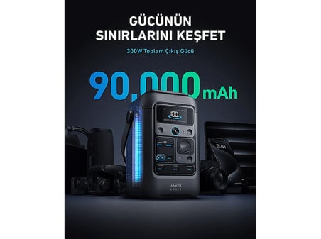 ANKER Solix C300X DC 288 Wh 300W-Taşınabilir Güç Kaynağı