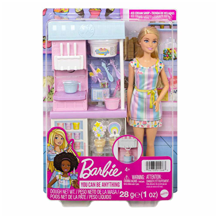 Barbie Dondurma Dükkanı Oyun Seti HCN46