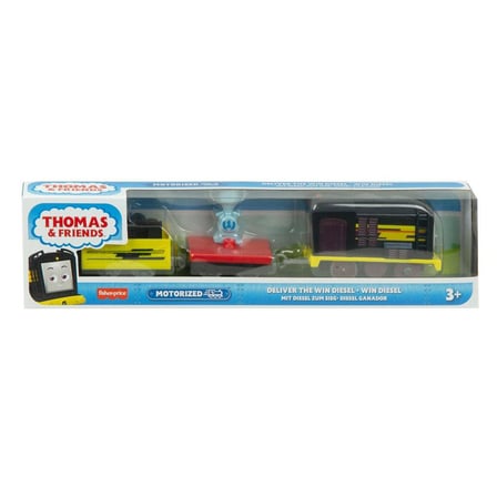 Orjinal Fisher Price Thomas ve Arkadaşları Motorlu Vagonlu Büyük Trenler Motorized DELIVER THE WIN DIESEL