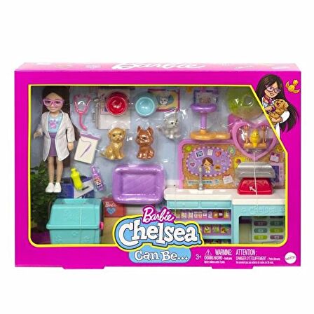 Barbie Chelsea Meslekleri Öğreniyor Veteriner Oyun Seti Hgt12