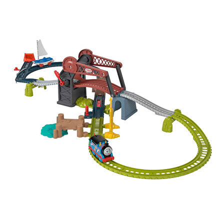 Orjinal Fisher Price Thomas ve Arkadaşları Thomas ve Skiff Açılır Köprü Macerası Seti HGX65