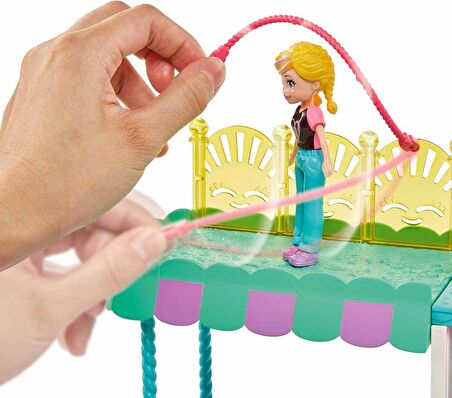 Polly Pocket Gökkuşağı Alışveriş Merkezi, Polly (10 Cm), 35'Ten Fazla Aksesuar ve 9 Oyun Alanıyla 3 