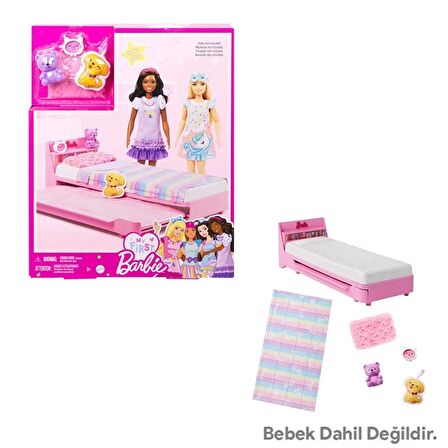 Barbie İlk Bebeğim Barbie'nin Yatağı Oyun Seti HMM64