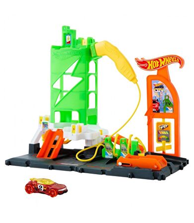 Hot Wheels Elektrikli Araç Şarj İstasyonu Oyun Seti HTN79