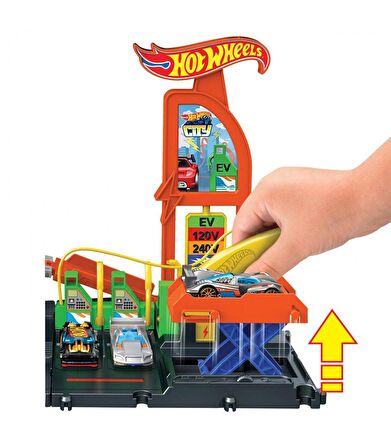 Hot Wheels Elektrikli Araç Şarj İstasyonu Oyun Seti HTN79