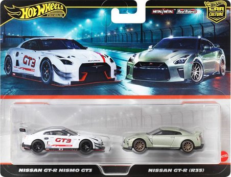 Hot Wheels Premium JBL05 Car Culture 2 Pack Nissan Gt-R Nismo Gt3 // Nissan Gt-R (R35)