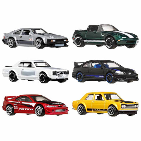 Hot Wheels Japon Temalı 6 lı Araba Seti 1:64 Hot Wheels Japon Arabaları Seti