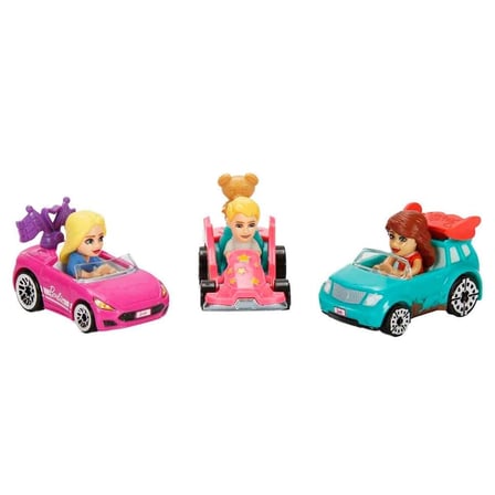Hot Wheels Racerverse Barbie Yarış Pisti Arabaları 3’lü Paket JDG