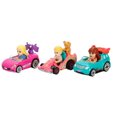 Hot Wheels Racerverse Barbie Yarış Pisti Arabaları 3’lü Paket JDG