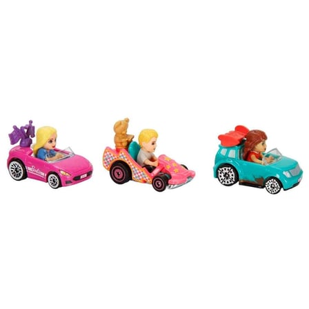 Hot Wheels Racerverse Barbie Yarış Pisti Arabaları 3’lü Paket JDG