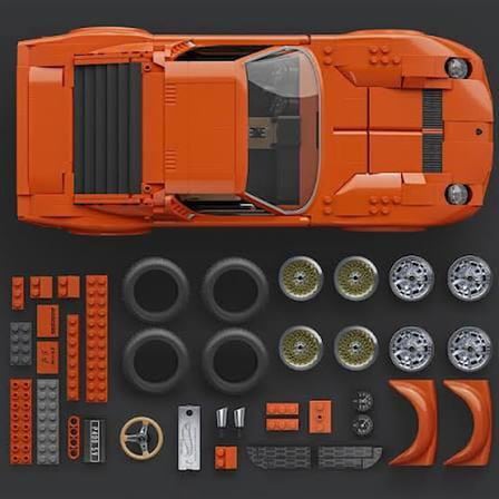 Mattel Brick Shop Hot Wheels JHF61 '71 Lamborghini Miura P400 Sv