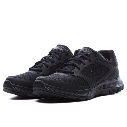 Skechers Flex Advantage 4.0 Memory Foam Mens Walking Shoes Hakiki Deri Hafızalı Taban Erkek Yürüyüş Ayakkabısı Siyah