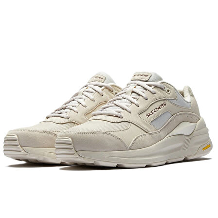 Skechers Global Jogger Leather Mens Sneaker Hakiki Deri Erkek Günlük Spor Ayakkabı Krem