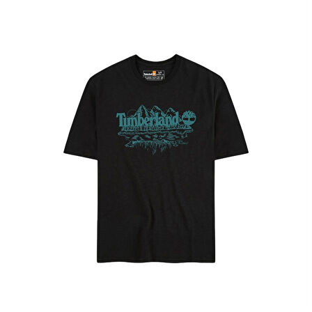 Timberland Short Sleeve Graphic Slub Erkek T-Shirt TB0A5UFU0011 Siyah