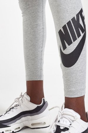 Nike Sportswear Club High Rise Leggings Yüksek Belli Pamuklu Gri Tayt