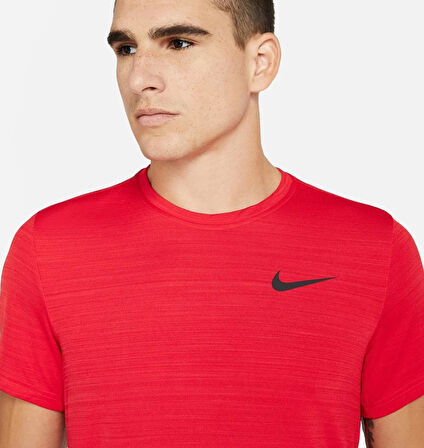 Nike Dri Fit Superset Top Mens Training Tee Erkek Koşu Antrenman Tişörtü Kırmızı