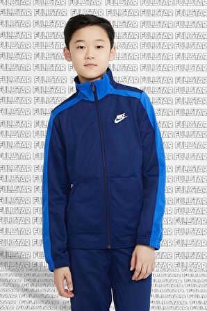 Nike Track Suit Full Zip Big Logo Fermuarlı Lacivert Eşofman Takımı