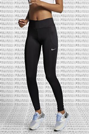 Nike Fast Running Leggings Full Length Leggings 3 Cepli Toparlayıcı Tam Boy Siyah Tayt