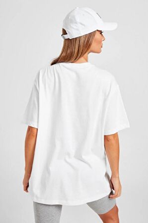 Nike Sportswear Oversized T-Shirt Unisex Nakış Swooslu Beyaz Tişört