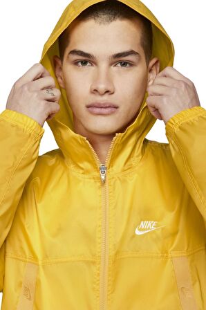 Nike Sportswear Revival Woven Loose Fit Full-Zip Hoodie Bol Kesim Sarı Ceket