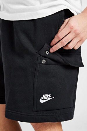 Nike Sportswear Club Men's Cargo Shorts Erkek Pamuklu Kargo Şort Siyah