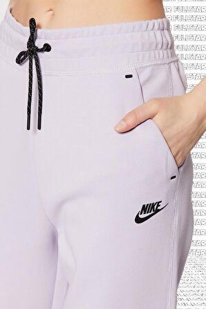 Nike Sportswear Tech Fleece Trousers Bol Kesim Kadın Lila Eşofman Altı 