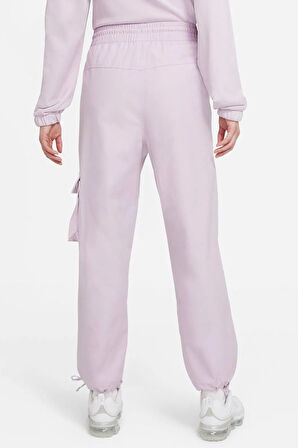 Nike Sportswear Icon Clash Canvas High Rise Woven Pant Kadın Dokuma Yüksek Bel Kargo Cepli Eşofman Altı Mor
