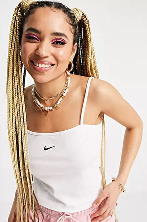 Nike Sportswear Essential Cami Tank Top Kadın Atlet Beyaz