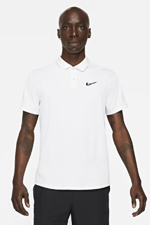 Nike Tenis Tshirt Court Dri-FIT ADV Slam Beyaz Tenis Tişört