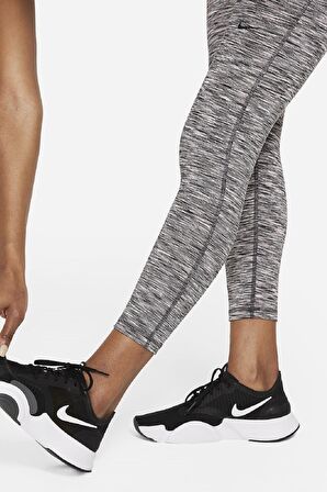 Nike Pro Training Space Dye Legging Tight Fit Toparlayıcı Siyah Gri Tayt