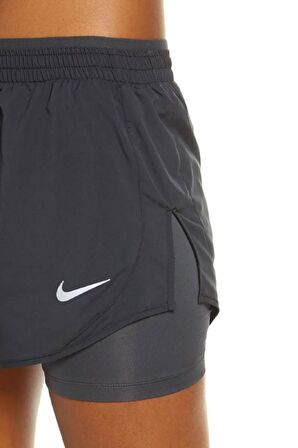 Nike Flex Tempo Lux 2in1 Running Shorts Buhar Bariyeri Cepli Antrasit Taytlı Şort