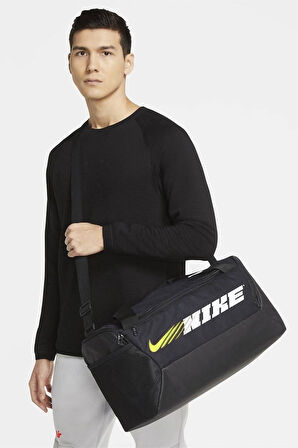 Nike Brasilia S Duff-9.0 PX Gfx  SP2 41 Litres (52cm x 28 cm x 28 cm) Spor Çanta Siyah