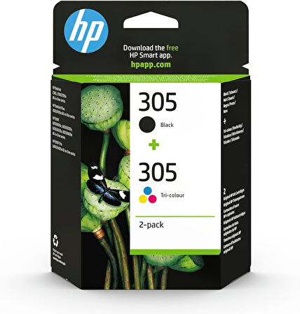 HP 6ZD17AE (305) Siyah+Renkli İkili Paket Orjinal Kartuş 