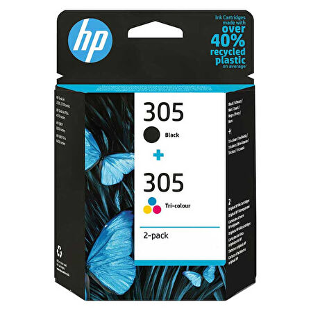 HP 6ZD17AE (305) Siyah+Renkli İkili Paket Orjinal Kartuş 