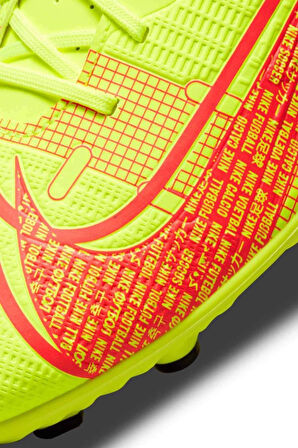 Nike Vapor 14 Club FG MG Futbol Ayakkabısı Doğal Suni Çim Kramponu Neon Sarı Kırmızı