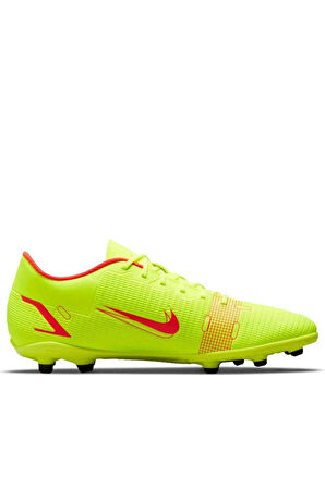 Nike Vapor 14 Club FG MG Futbol Ayakkabısı Doğal Suni Çim Kramponu Neon Sarı Kırmızı