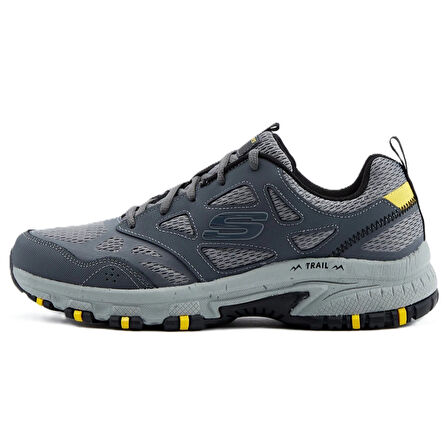 Skechers Hillcrest Leather Memory Foam Outdoor Sneaker Hafızalı Taban Hakiki Deri Erkek Outdoor Ayakkabı Gri