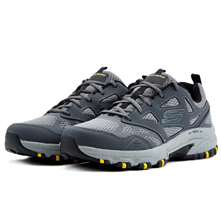 Skechers Hillcrest Leather Memory Foam Outdoor Sneaker Hafızalı Taban Hakiki Deri Erkek Outdoor Ayakkabı Gri