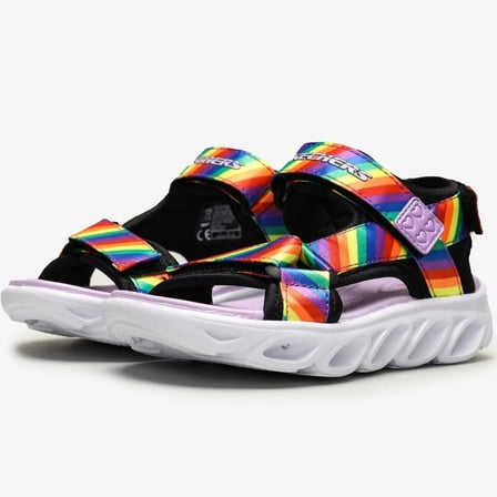 Skechers Hypno - Splash Kids Rainbow Lights Sandals Cırtlı Işıklı Çocuk Sandalet Mor