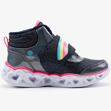 Skechers Heart Lights - Brilliant Rainbow Kız Çocuk Günlük Spor Ayakkabı Lacivert Pembe
