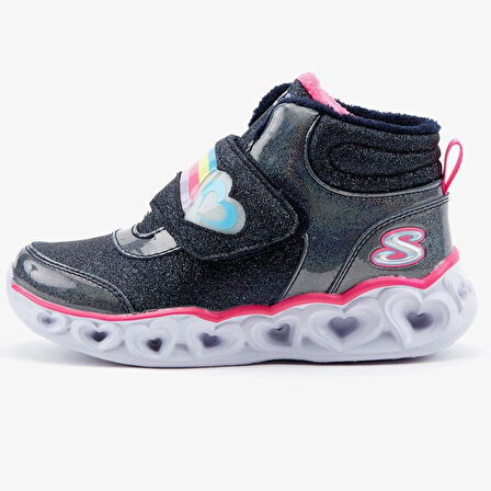 Skechers Heart Lights - Brilliant Rainbow Kız Çocuk Günlük Spor Ayakkabı Lacivert Pembe