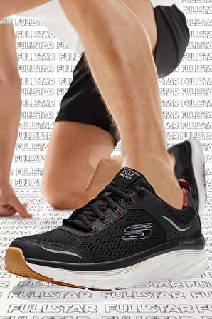 Skechers D'Lux Walker Memory Foam Sneaker Hafızalı Taban 4cm Erkek Günlük Spor Ayakkabı Siyah