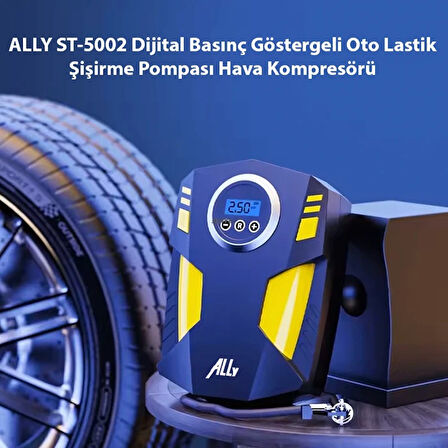 Enraco ST-5002 Dijital Basınç Göstergeli Oto Lastik Şişirme Pompası Hava Kompresörü