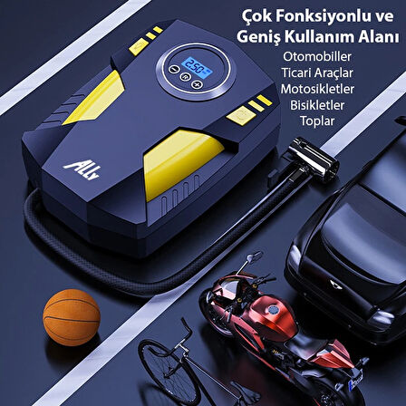 Enraco ST-5002 Dijital Basınç Göstergeli Oto Lastik Şişirme Pompası Hava Kompresörü