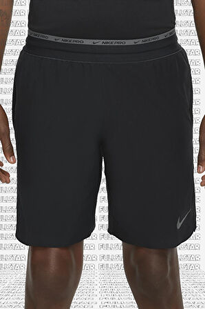 Nike Pro Dri Fit Flex Rep 3.0 Unlined Training Erkek Şort Siyah