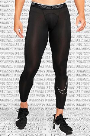 Nike Pro Dri Fit Mens Leggings Black Erkek Antrenman Taytı Siyah