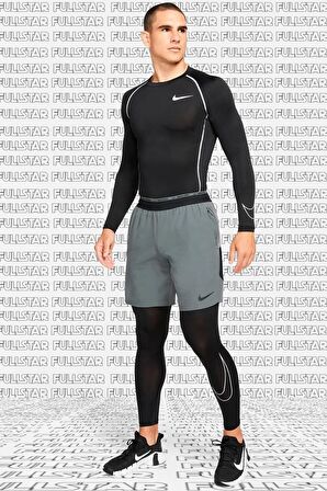 Nike Pro Dri Fit Mens Leggings Black Erkek Antrenman Taytı Siyah